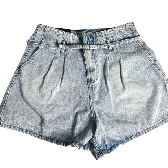 Blank NYC Blue High Waist Denim Shorts - Picture 1 of 6